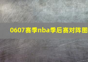 0607赛季nba季后赛对阵图