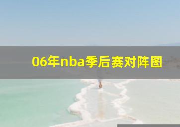 06年nba季后赛对阵图