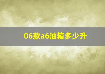 06款a6油箱多少升