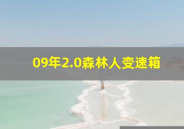 09年2.0森林人变速箱