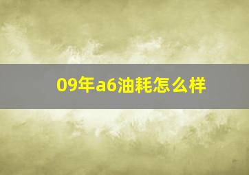 09年a6油耗怎么样