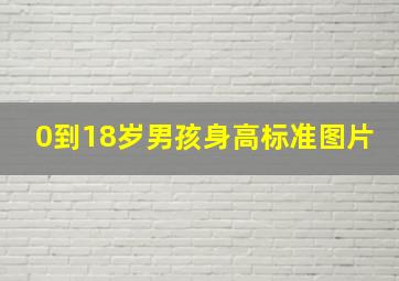 0到18岁男孩身高标准图片