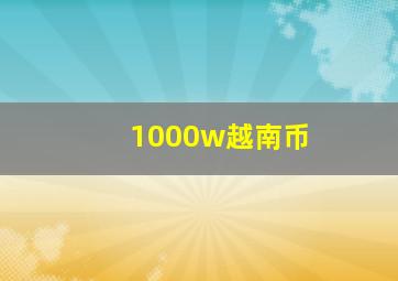 1000w越南币