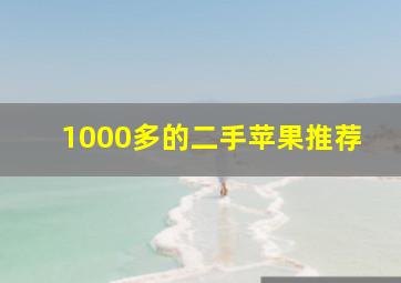 1000多的二手苹果推荐