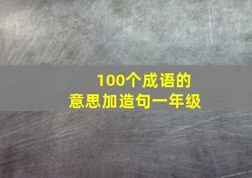 100个成语的意思加造句一年级