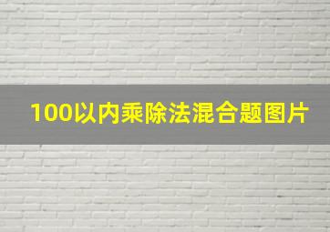 100以内乘除法混合题图片