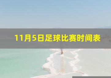 11月5日足球比赛时间表