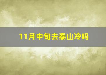 11月中旬去泰山冷吗