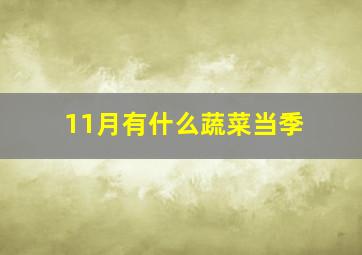 11月有什么蔬菜当季