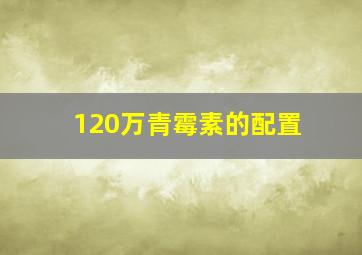 120万青霉素的配置