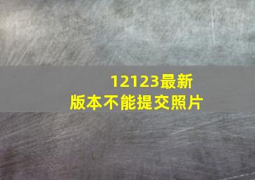 12123最新版本不能提交照片