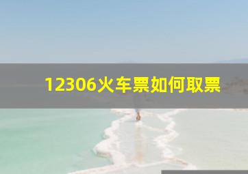 12306火车票如何取票