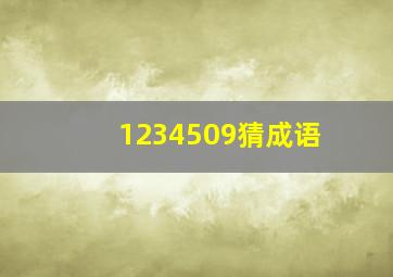 1234509猜成语