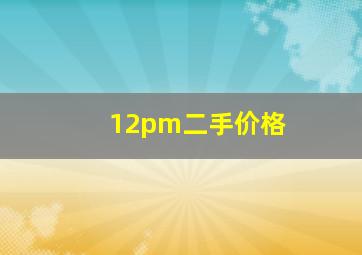 12pm二手价格