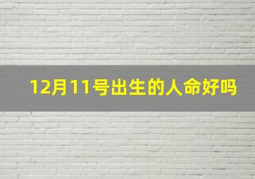 12月11号出生的人命好吗