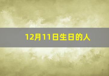 12月11日生日的人