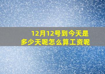 12月12号到今天是多少天呢怎么算工资呢