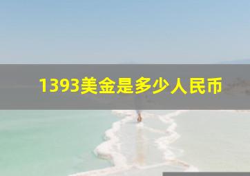 1393美金是多少人民币