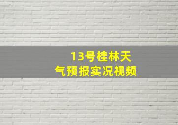 13号桂林天气预报实况视频