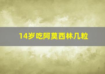 14岁吃阿莫西林几粒