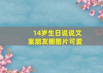 14岁生日说说文案朋友圈图片可爱