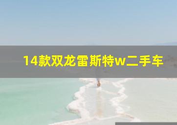 14款双龙雷斯特w二手车