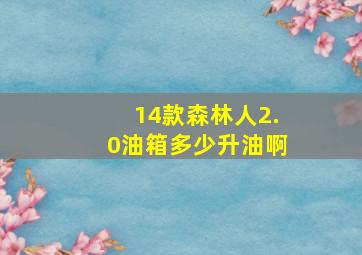 14款森林人2.0油箱多少升油啊