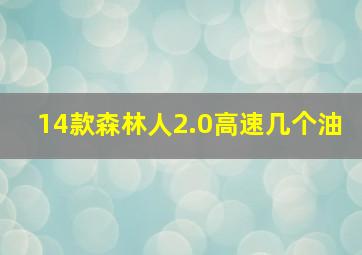 14款森林人2.0高速几个油