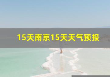 15天南京15天天气预报