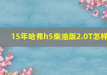 15年哈弗h5柴油版2.0T怎样