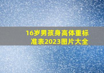 16岁男孩身高体重标准表2023图片大全