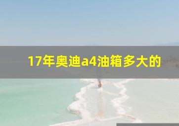 17年奥迪a4油箱多大的