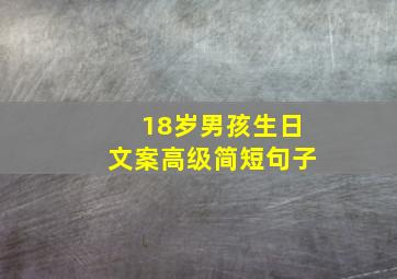 18岁男孩生日文案高级简短句子