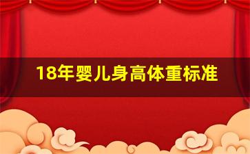 18年婴儿身高体重标准