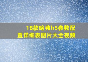 18款哈弗h5参数配置详细表图片大全视频