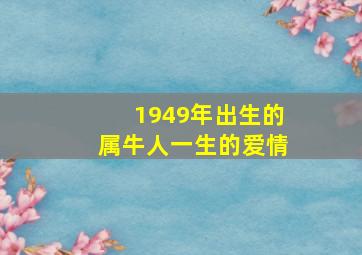 1949年出生的属牛人一生的爱情