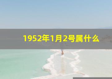 1952年1月2号属什么