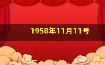 1958年11月11号