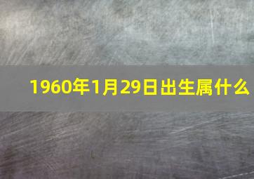 1960年1月29日出生属什么