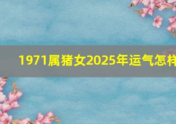 1971属猪女2025年运气怎样