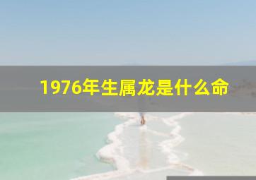 1976年生属龙是什么命