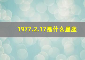 1977.2.17是什么星座