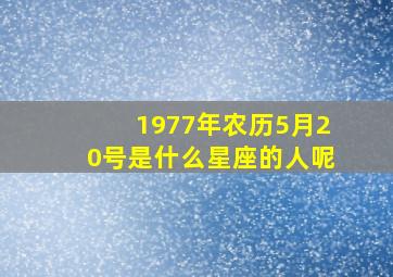 1977年农历5月20号是什么星座的人呢