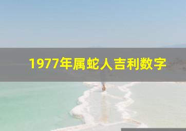 1977年属蛇人吉利数字