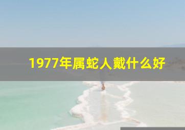 1977年属蛇人戴什么好