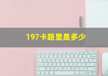 197卡路里是多少