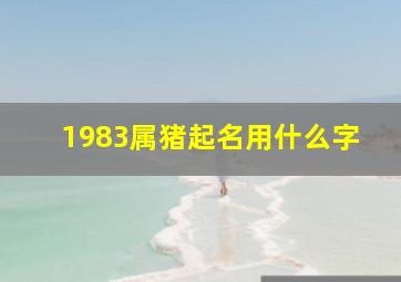 1983属猪起名用什么字