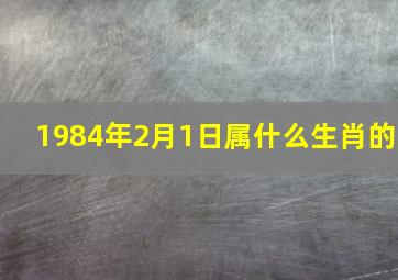 1984年2月1日属什么生肖的