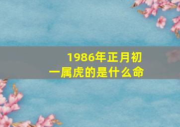 1986年正月初一属虎的是什么命