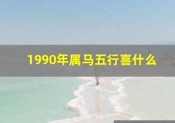 1990年属马五行喜什么